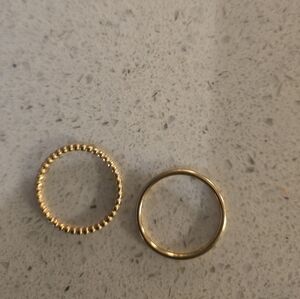 Elegant Gold-Tone Ring Set